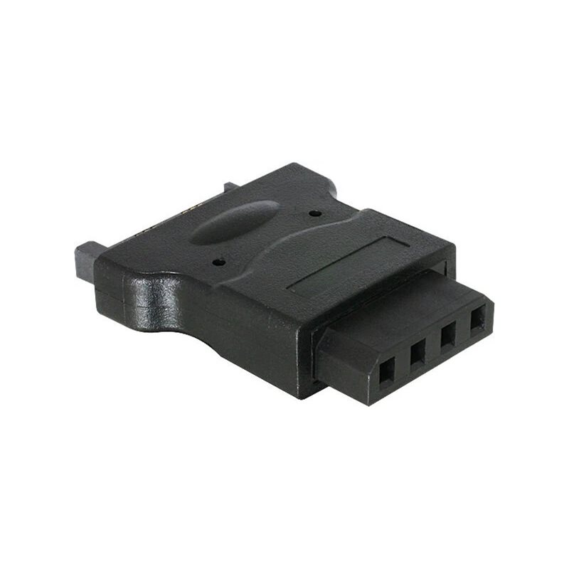 Deltaco 15-pin SATA uros -> 4-pin Molex naaras -virta-adapteri, musta