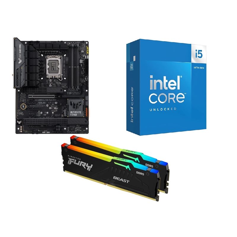 Asus TUF GAMING Z790-PLUS WIFI + Core i5-14600K + 32GB DDR5 RGB 5600MHz -tuotepaketti