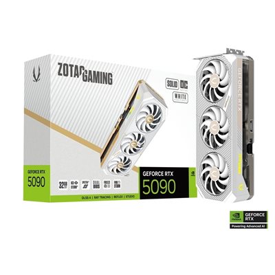 Zotac GeForce RTX 5090 SOLID OC White Edition -näytönohjain, 32GB GDDR7