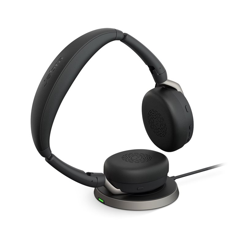 Jabra Evolve2 65 Flex UC langattomat Bluetooth -kuulokkeet mikrofonilla, USB-C dongle, lataustelakalla