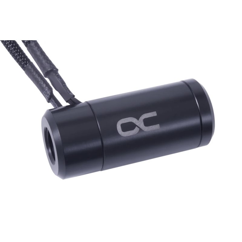 Alphacool ES flow and temperature indicator "HighFlow" with RPM-Signal, musta