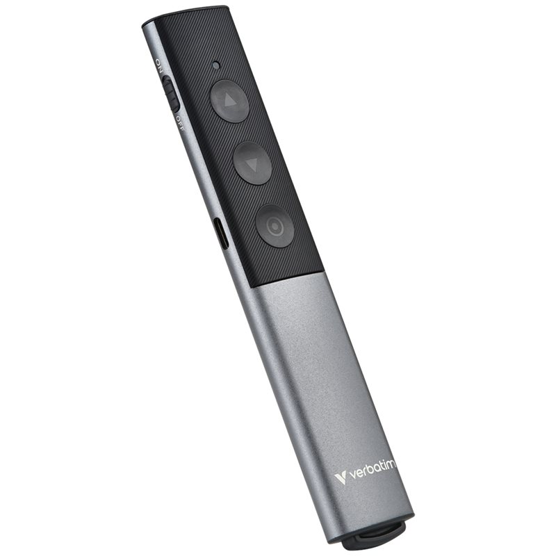 Verbatim Agenda Wireless Presenter -laseresityskaukosäädin, USB-A+C, harmaa