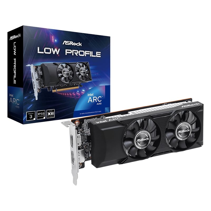 ASRock (Outlet) Intel Arc A310 Low Profile -näytönohjain, 4GB GDDR6