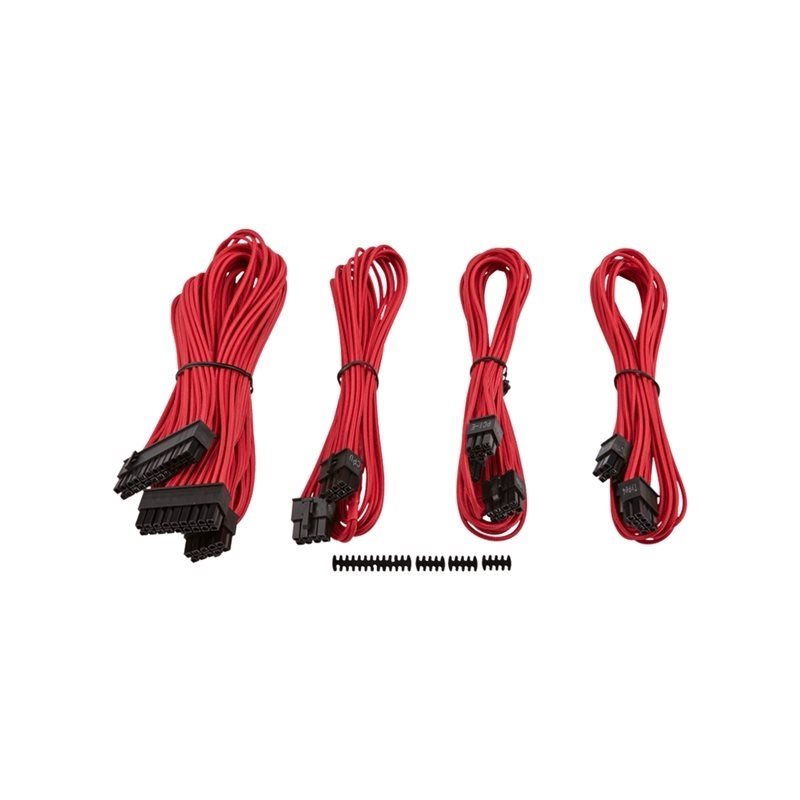 Corsair Professional Individually Sleeved DC Starter Cable kit, punainen