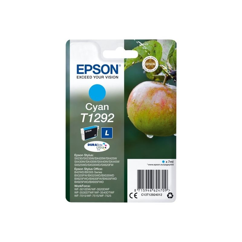 Epson T1292 DURABrite Ultra Apple -väriainekasetti, syaani