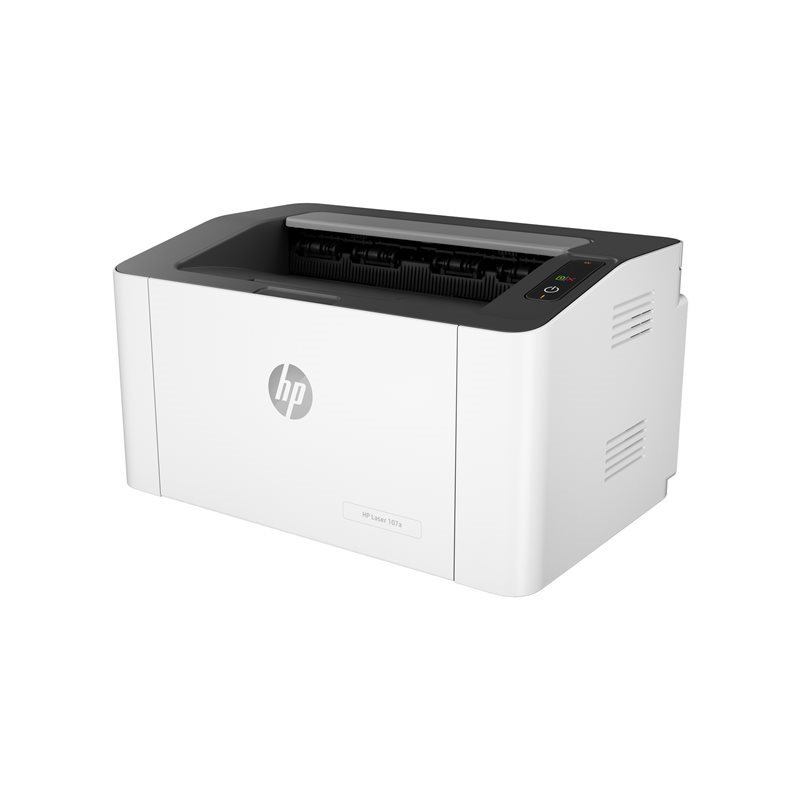 HP Laser 107a, M/V-lasertulostin, A4, valkoinen/musta