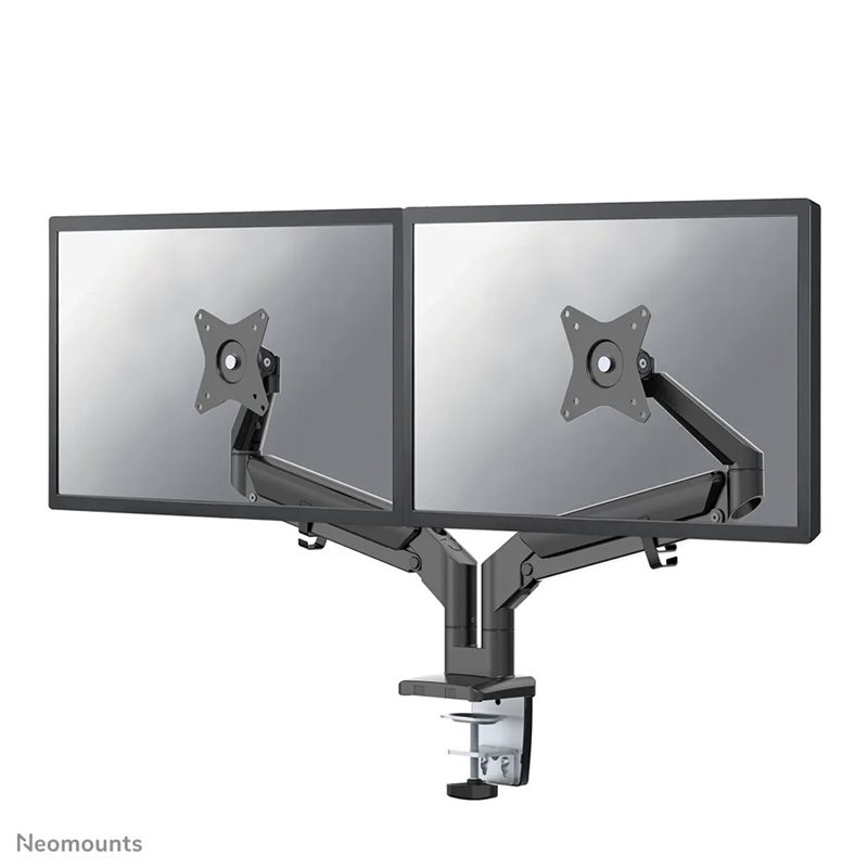 Neomounts by Newstar DS70-810BL2, Desk Mount ultra flat clamp, pöytäteline kahdelle monitorille, musta
