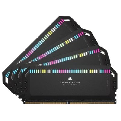 Corsair 64GB (4 x 16GB) Dominator Platinum RGB, DDR5 6600MHz, CL32, 1.40V, musta