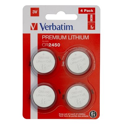 Verbatim CR2450 -paristo, 4kpl