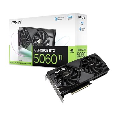 PNY GeForce RTX 5060 Ti Dual Fan -näytönohjain, 16GB GDDR7