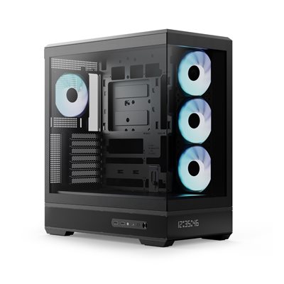 Aerocool P500B Digi Black, ikkunallinen miditornikotelo, musta