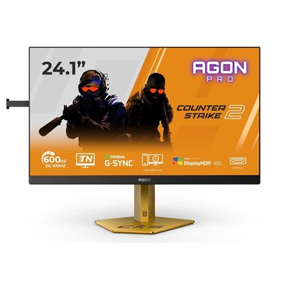 AOC (Outlet) 24,1" CS24A, 610Hz (OC) Full HD -pelimonitori, musta/kulta