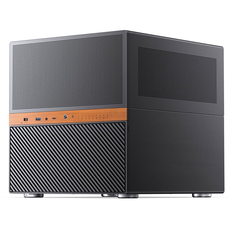 Jonsbo N6 Black, NAS-kotelo, mATX, musta