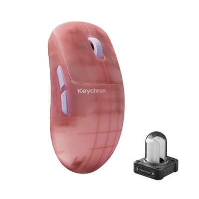 Keychron G6 HE 8K, langaton hiiri, 40 000 DPI, Frosted Pink