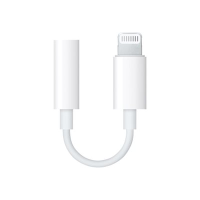 Apple Lightning -> 3.5mm kuulokeliitäntä -sovitin, valkoinen