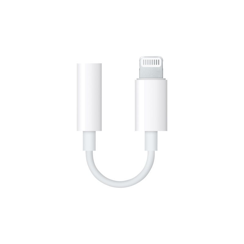 Apple Lightning -> 3.5mm kuulokeliitäntä -sovitin, valkoinen