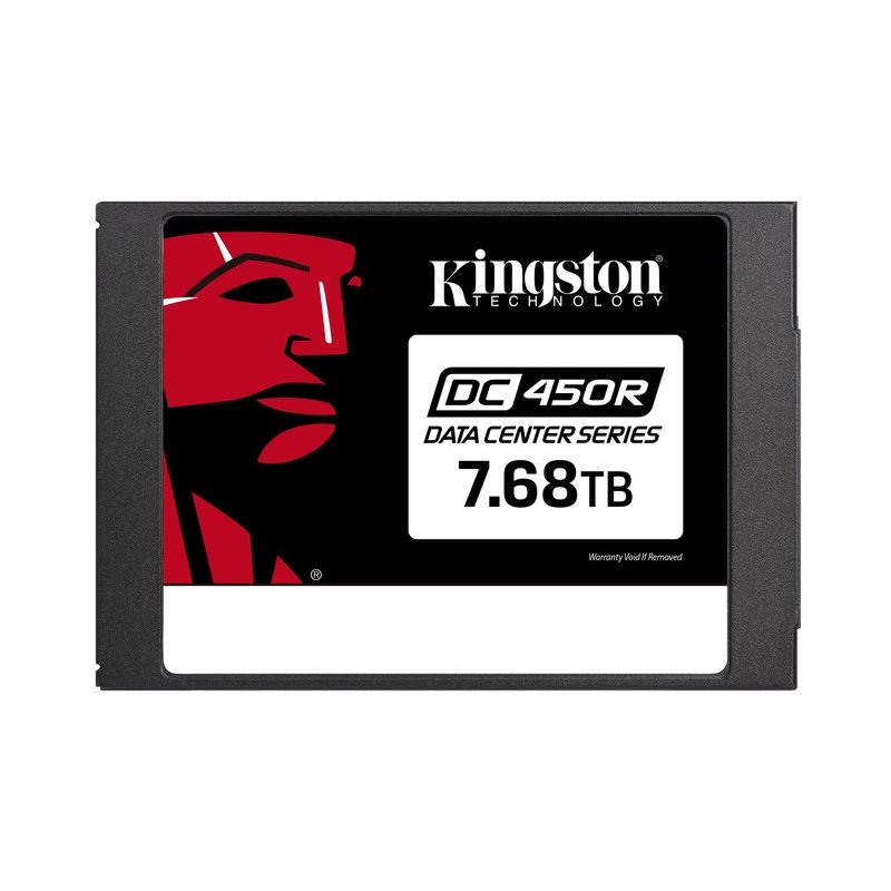 Kingston 7.68TB Data Center DC450R Enterprise, 2.5" SSD-levy, SATA III, 3D TLC, 560/504 MB/s