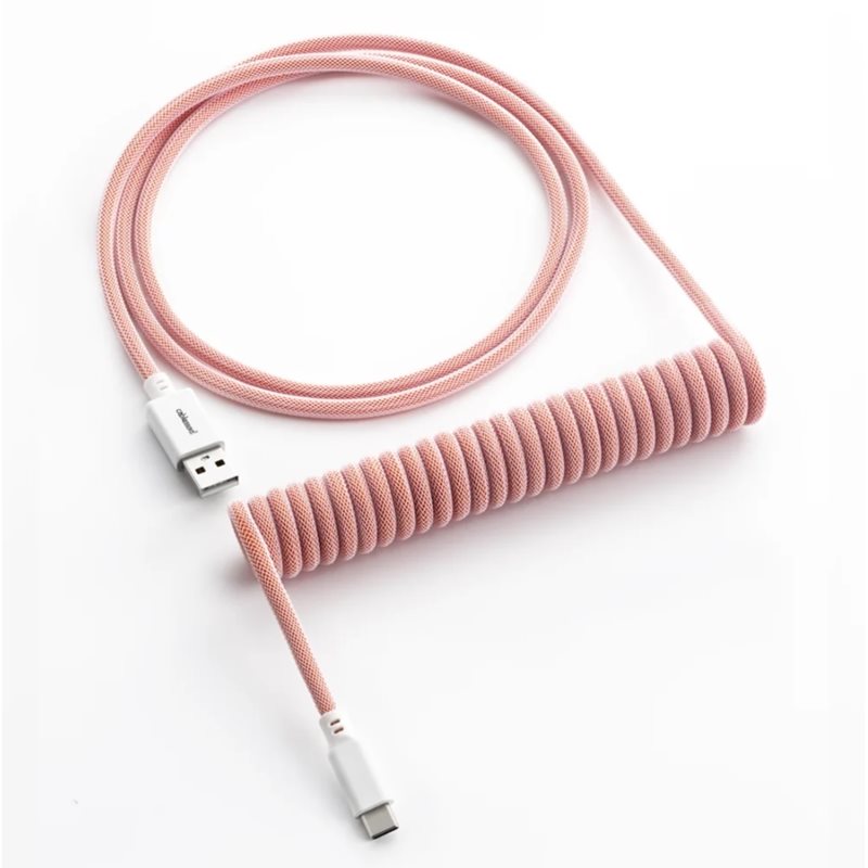 CableMod Classic Coiled Keyboard Cable, USB A -> USB Type C, 150cm, Orangesicle