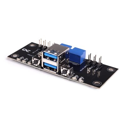 Alphacool ES Front I/O Panel with USB 3.0 -liitäntäpaneeli serverikoteloille, sis. kaapelisarjan