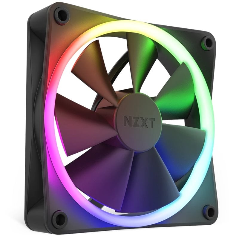 NZXT (Outlet) F120 RGB, 120mm PWM-laitetuuletin, mattamusta