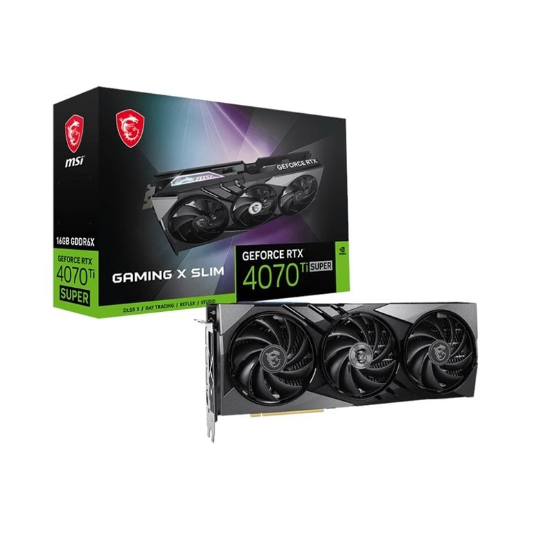 MSI GeForce RTX 4070 Ti SUPER GAMING X SLIM -näytönohjain, 16GB GDDR6X (Tarjous! Norm. 999,90€)