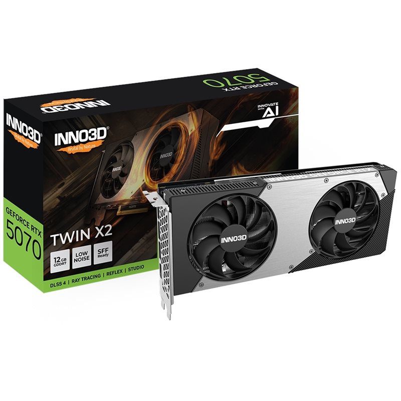 INNO3D GeForce RTX 5070 X2 -näytönohjain, 12GB GDDR7