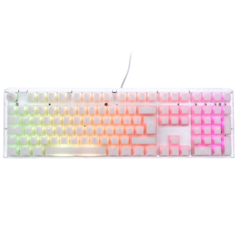 Ducky (Outlet) One 3 - Aura White Nordic - Fullsize - Cherry Red, mekaaninen näppäimistö