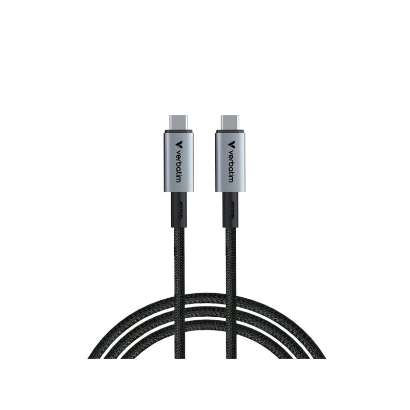Verbatim USB4-C -kaapeli, 40Gbps, PD 3.1 240W, 1,2m, musta