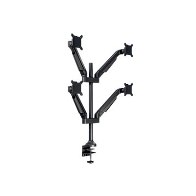 Multibrackets 15-32" x4 VESA Gas Lift Arm I Quad, näyttövarsi pöydälle neljälle näytölle, musta
