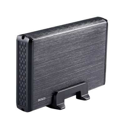 Deltaco Ulkoinen kotelo 3.5" SATA III 6G HDD-levylle, 3.2 Gen1, musta
