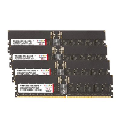 v-color 256GB (4 x 64GB) R-DIMM - STANDARD, DDR5 5600MHz, ECC, CL52, 1.10V, musta
