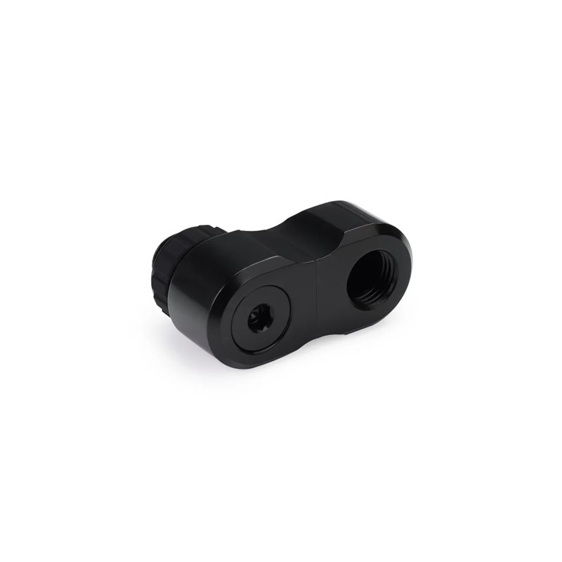 Alphacool Apex Grip Offset, 27mm, 2x 90°, OT/IT, G1/4, kierrettävä, musta