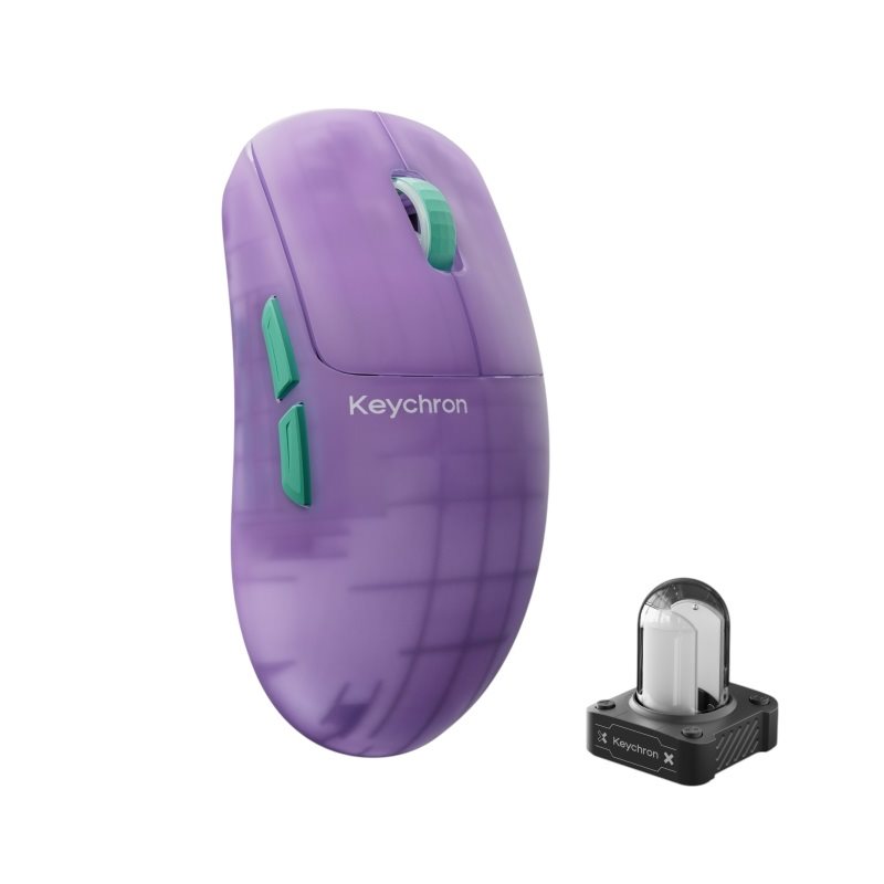 Keychron G6 HE 8K, langaton hiiri, 40 000 DPI, Frosted Lavender
