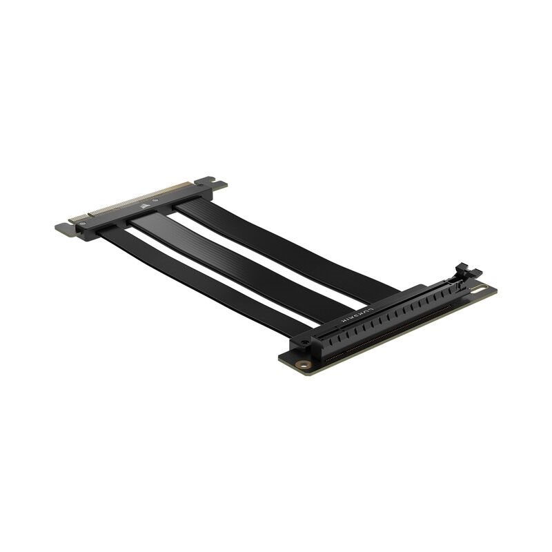 Corsair Premium PCIe 5.0 x16 Riser Cable, 175mm, musta