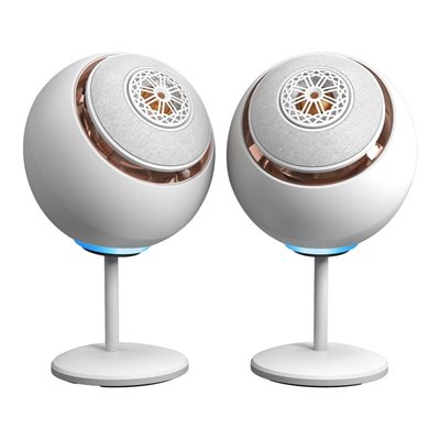 Creative Pebble Nova, 2.0 Bluetooth 5.3 RGB -pöytäkaiuttimet, valkoinen