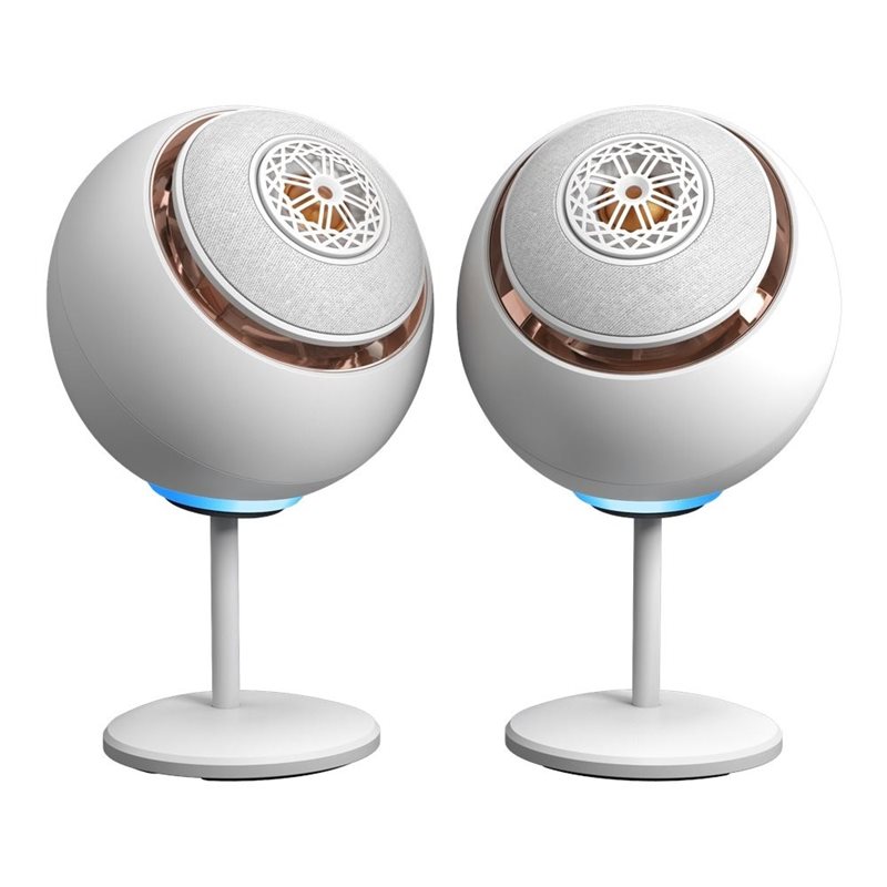 Creative Pebble Nova, 2.0 Bluetooth 5.3 RGB -pöytäkaiuttimet, valkoinen