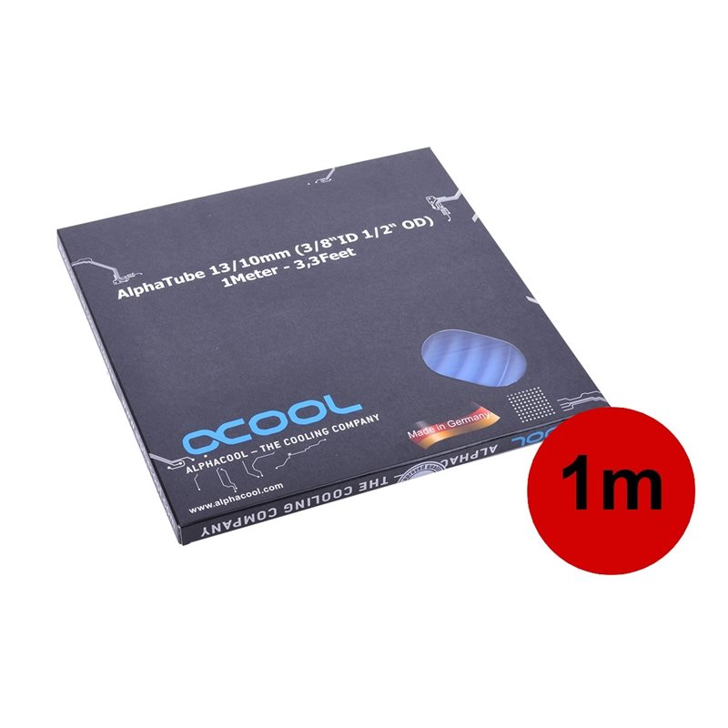 Alphacool AlphaTube HF 13/10mm (3/8"ID) - UV sininen 1m (3,3ft) Retailbox