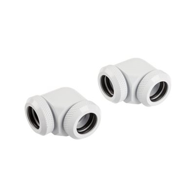 Corsair Hydro X Series XF Hardline 90° 12mm Fitting Twin Pack - White -putkiliitinsarja, 2 kpl, valkoinen
