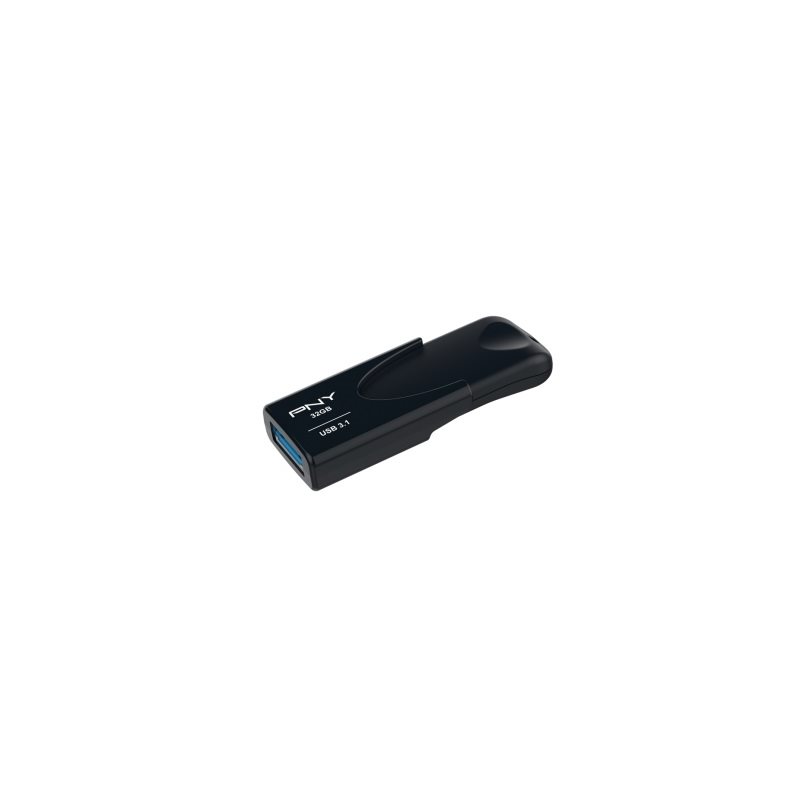 PNY 32GB Attaché 4, USB 3.1 -muistitikku, 80/20 MB/s, musta