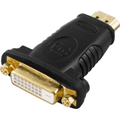 Deltaco HDMI - DVI-D -adapteri, musta
