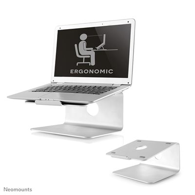 Neomounts 10-17" Laptop Stand, kannettavan tietokoneen teline, hopea