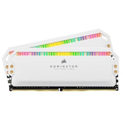 Corsair 16GB (2 x 8GB) Dominator Platinum RGB, DDR4 3600MHz, CL18, 1.35V, valkoinen