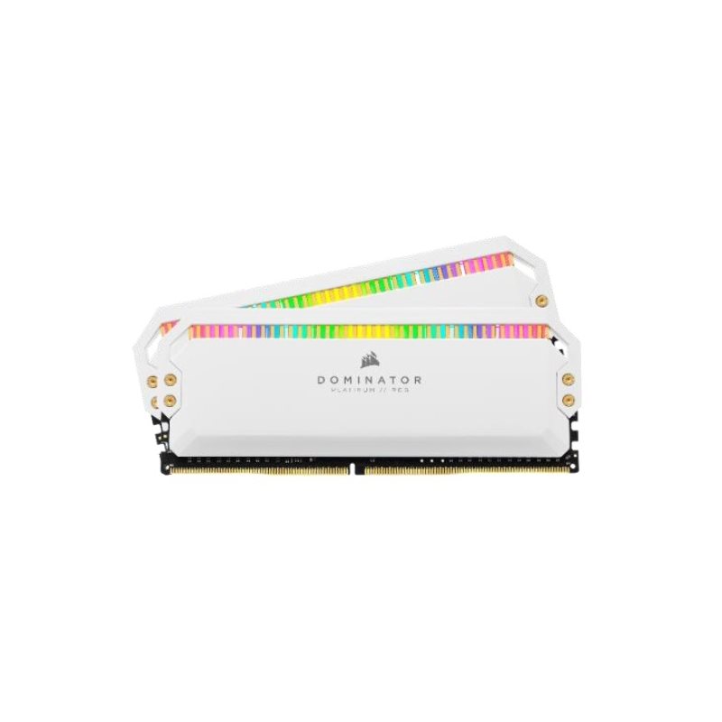 Corsair 16GB (2 x 8GB) Dominator Platinum RGB, DDR4 3600MHz, CL18, 1.35V, valkoinen