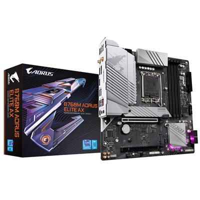Gigabyte B760M AORUS ELITE AX, mATX-emolevy