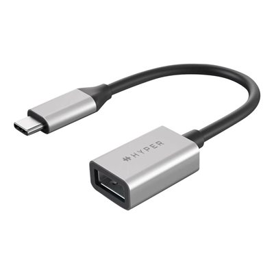 Targus HyperDrive USB-C -> USB-A 10Gbps -adapteri, hopea/musta