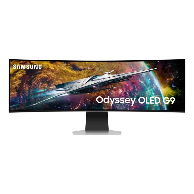 Samsung 49" Odyssey OLED G9 G95SC, 240Hz kaareva pelimonitori, valkoinen/musta/harmaa