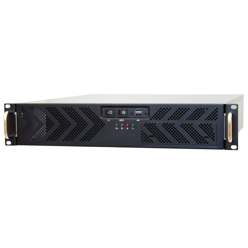 Chieftec UNC-210TR-B-U3-OP, räkkiasennettava serverikotelo, 2U, musta/harmaa