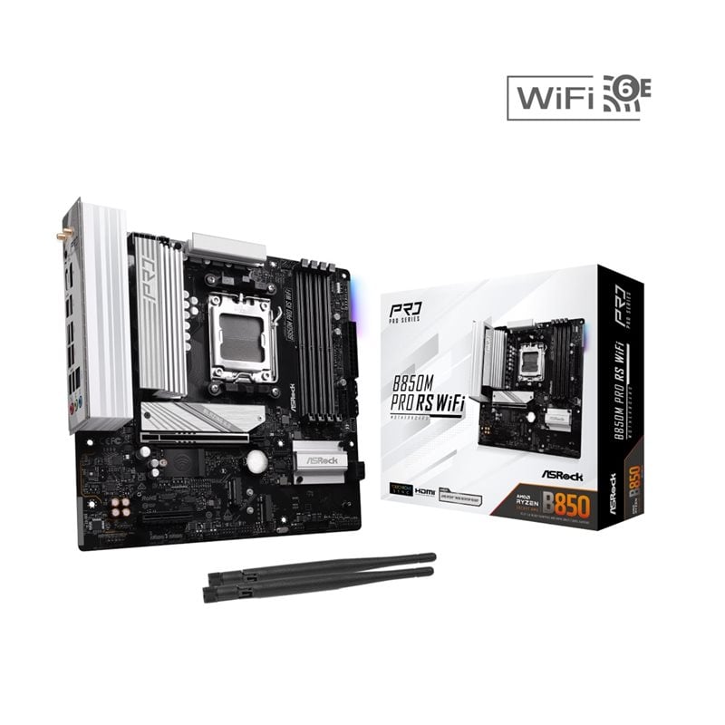 ASRock B850M Pro RS WiFi, mATX-emolevy