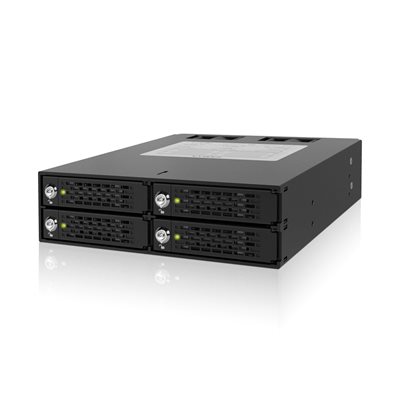 ICY DOCK ToughArmor Backplane 4x 2.5" SATA/SAS HDD/SSD -levykehikko 5.25" laitepaikkaan, musta