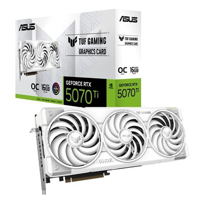 Asus GeForce RTX 5070 Ti TUF Gaming - White OC Edition -näytönohjain, 16GB GDDR7